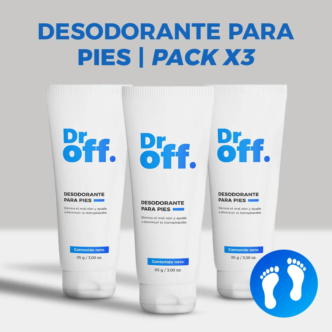 DrOFF Desodorante Para Pies | PACK X3