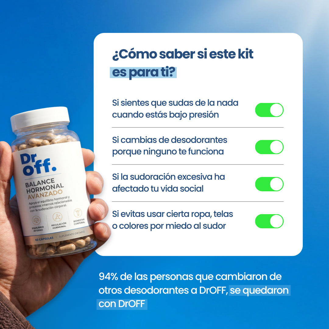 "Kit Definitivo Sudoración Cero" — Por fuera y por dentro