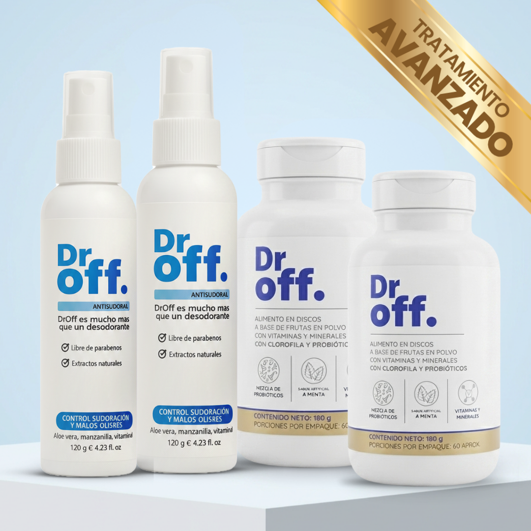 DrOff spray antisudoral + Cápsulas regulación hormonal - 2 unidades