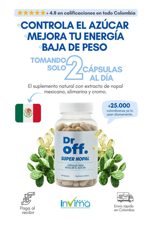 Super Nopal - Capsulas para bajar niveles de azucar.