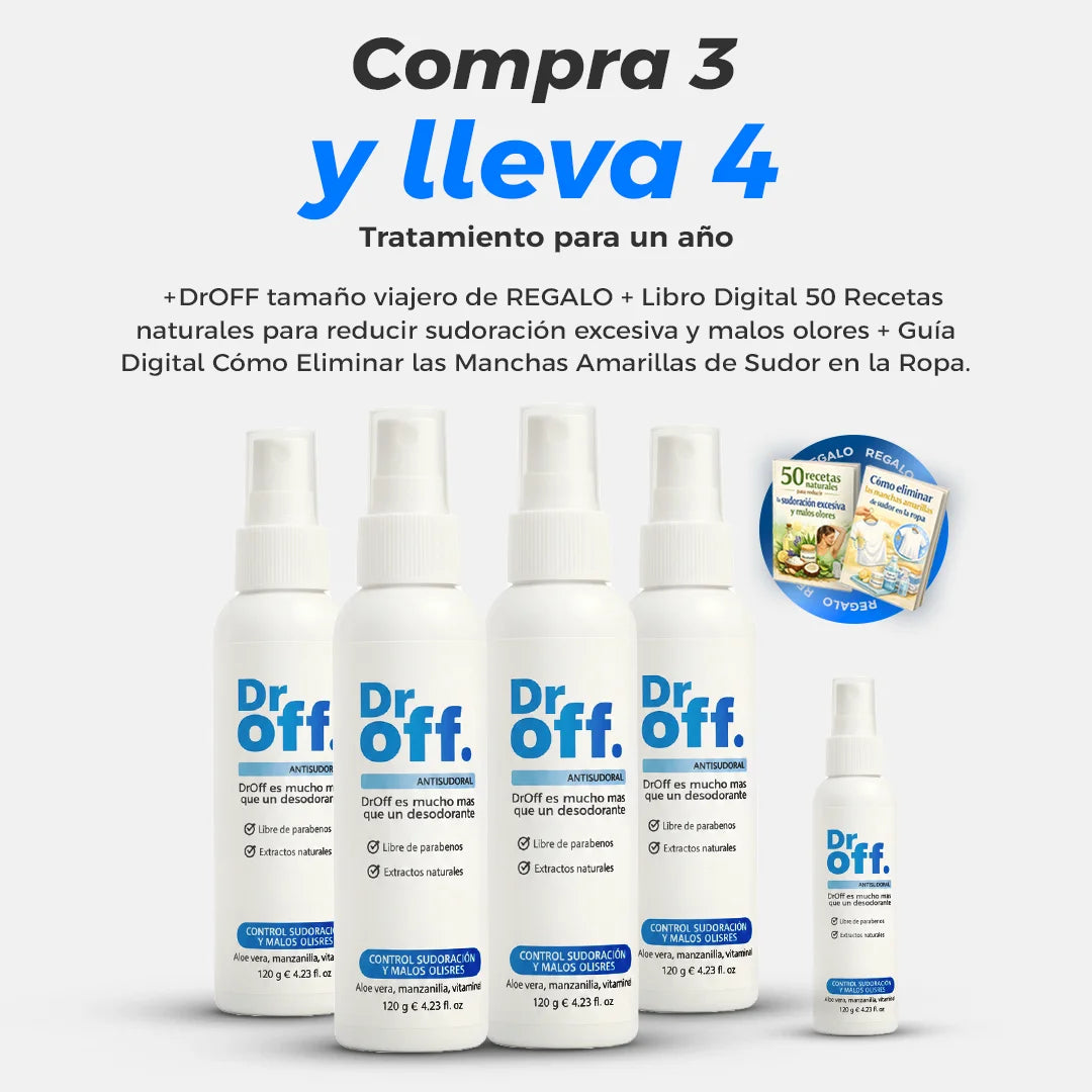 DrOFF Tratamiento Médico Contra El Sudor Para Un Año