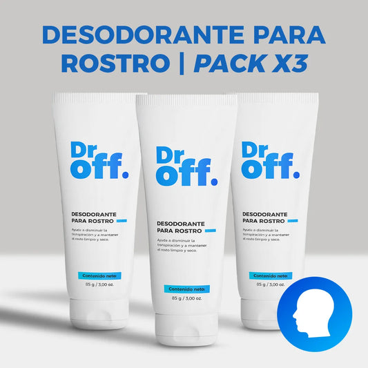 DrOFF Desodorante para Rostro | PACK X3